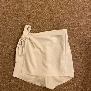 White wrap around skort